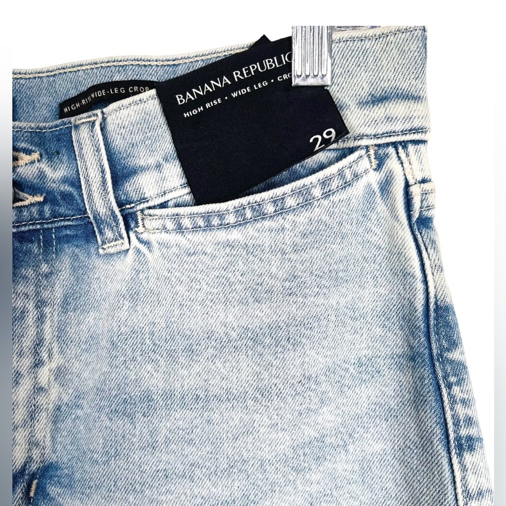 Banana Republic High Rise Wide Leg Crop Jeans